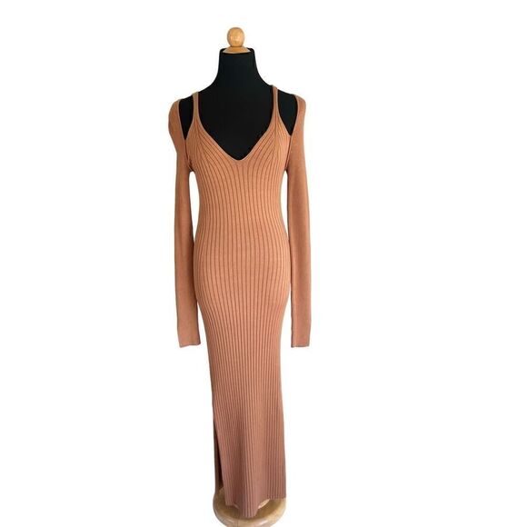 HOUSE OF HARLOW 1960 New without tags Copper ribbed dress size S - Picture 2 of 9